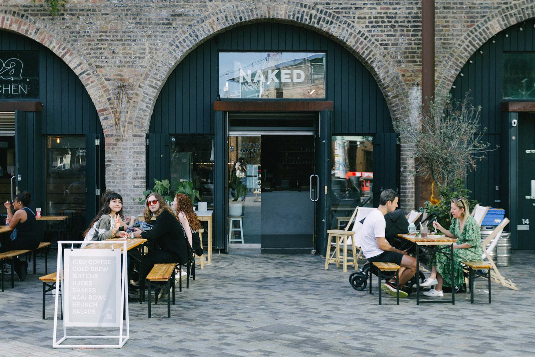 The exterior of Naked Coffee Shop on Deptford High Street.