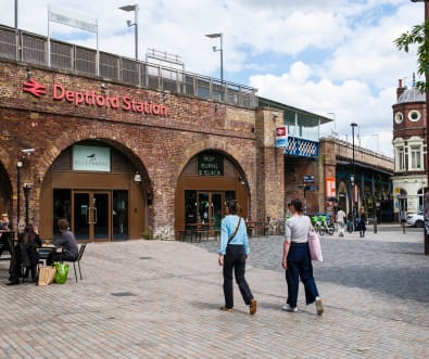 Exterior of Deptford Station.