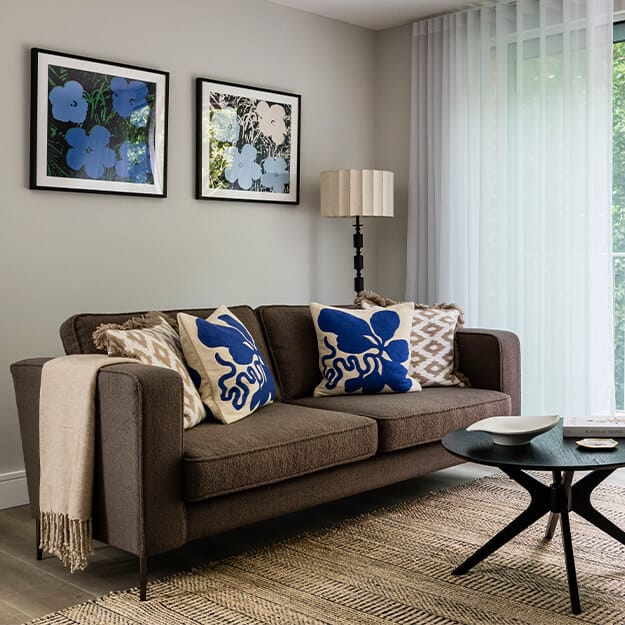 A living area at Neptune Wharf in Deptford