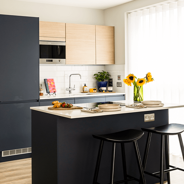 A kitchen at Neptune Wharf