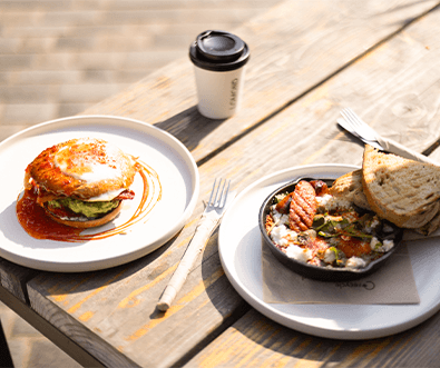 A plate of food in a restaurant in Deptford