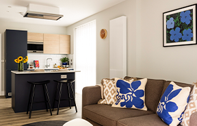 A living area at Neptune Wharf